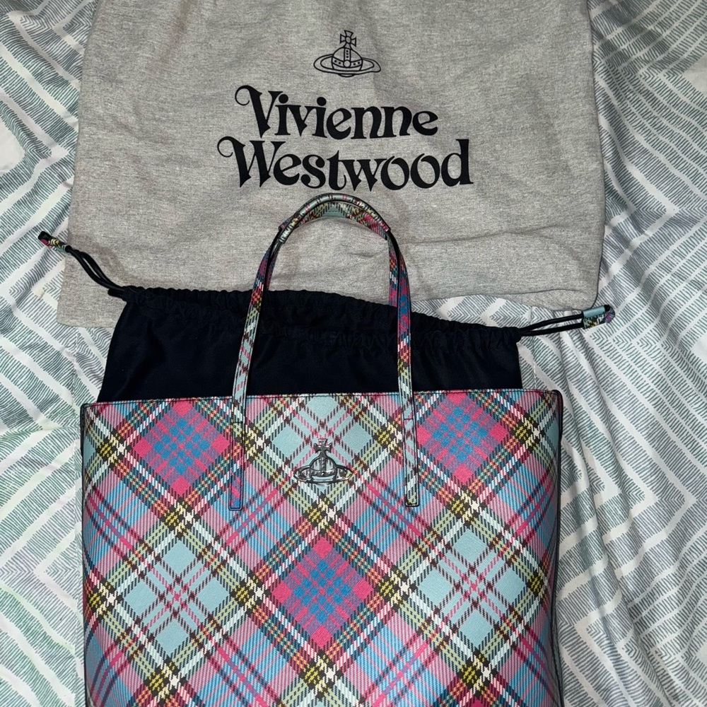 Authentic Vivienne Westwood MacAndy Tartan Tote Bag - Polly - Picture 2 of 8